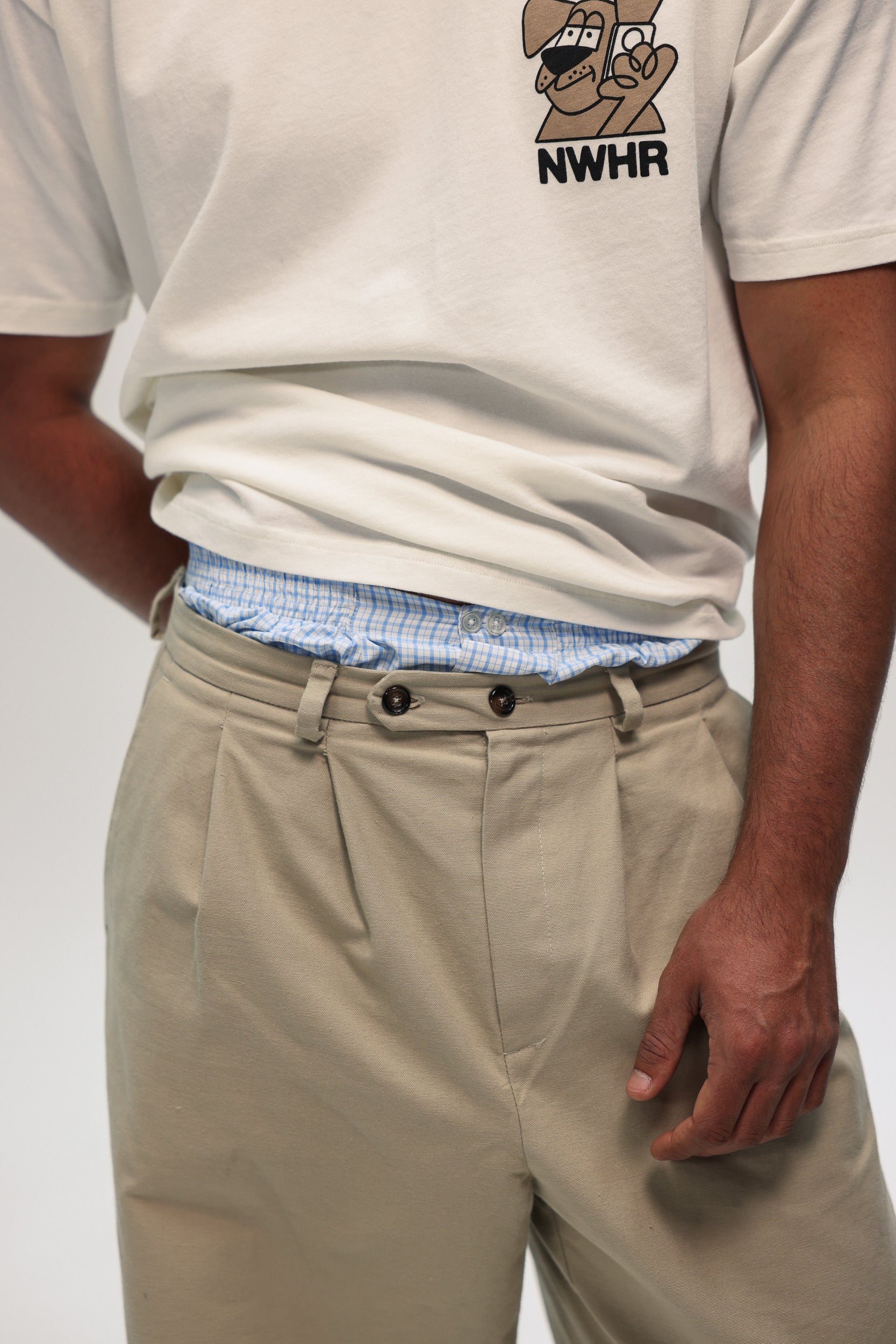 Pantalón chino beige