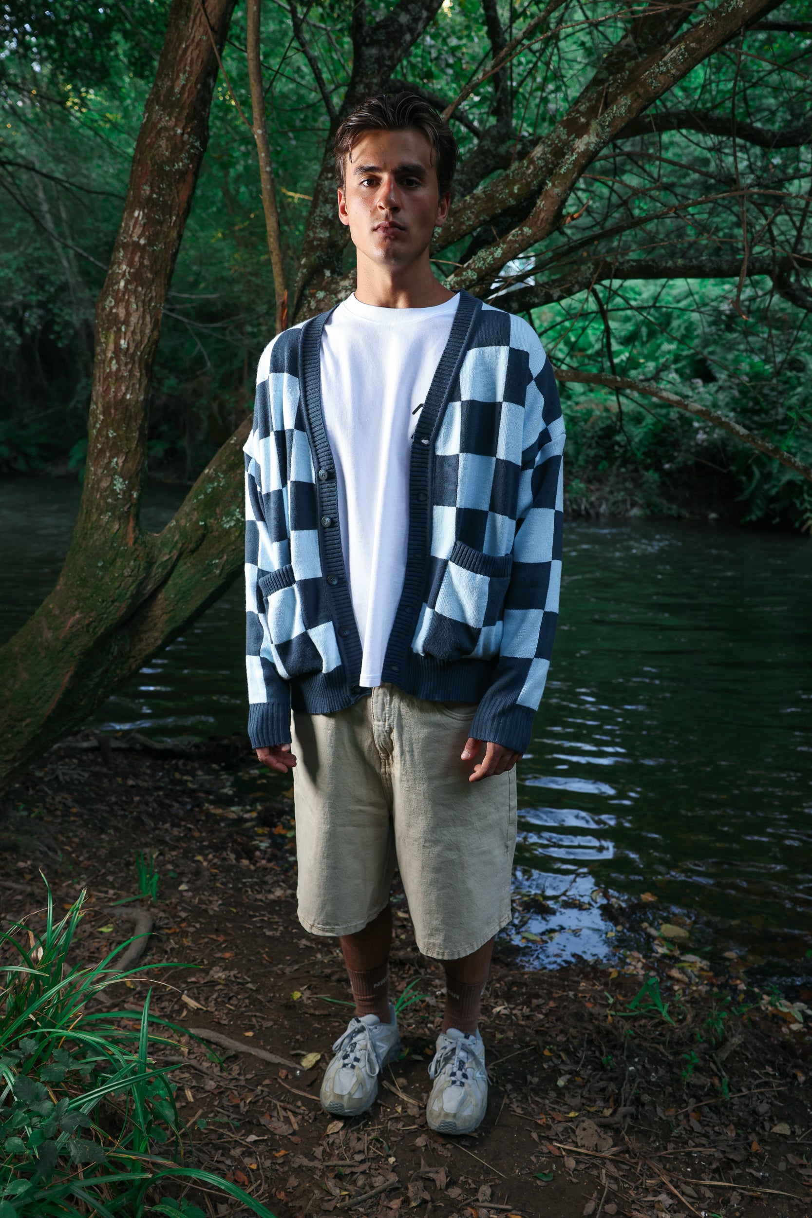 Checkered Blue Cardigan