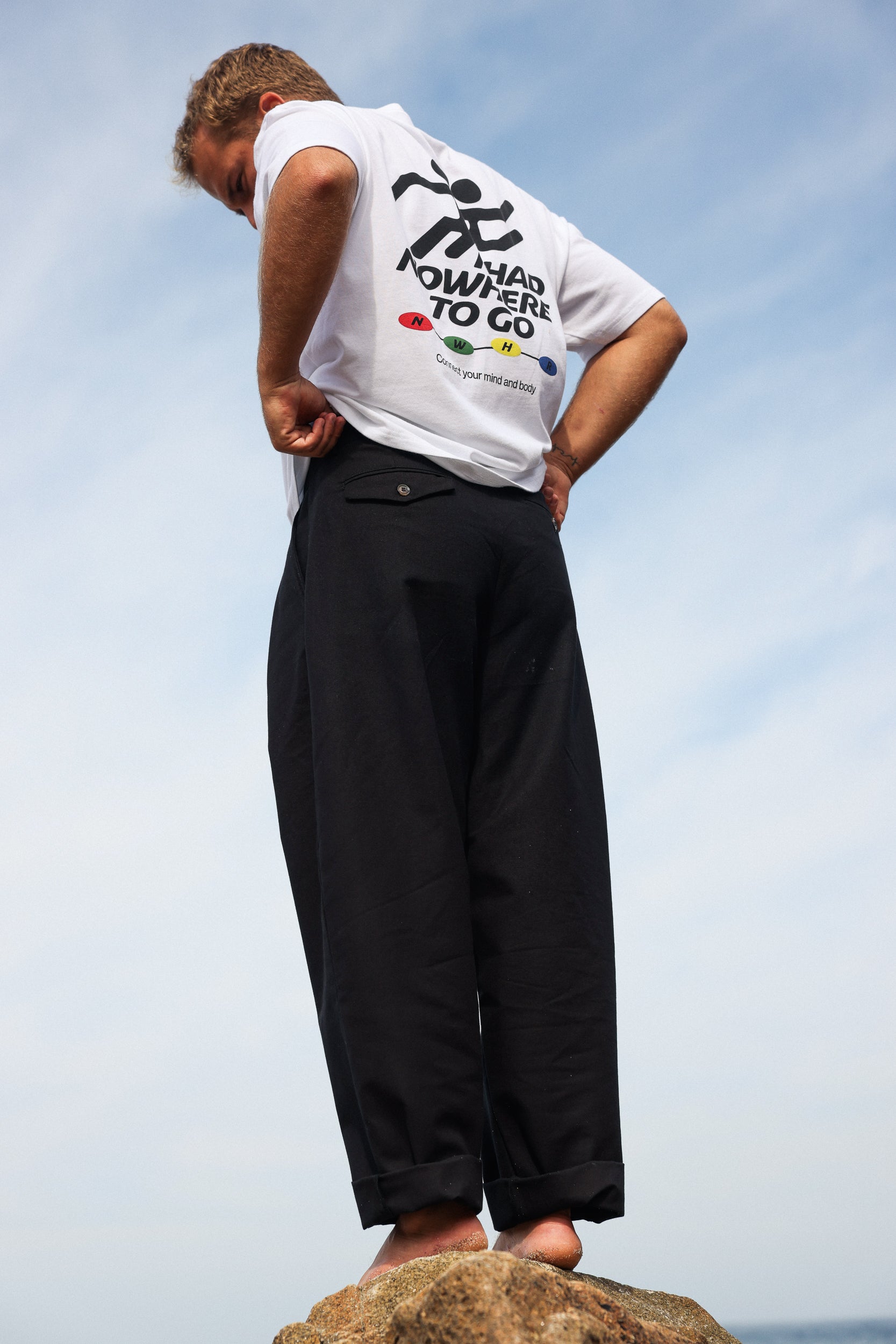 Black chino pants