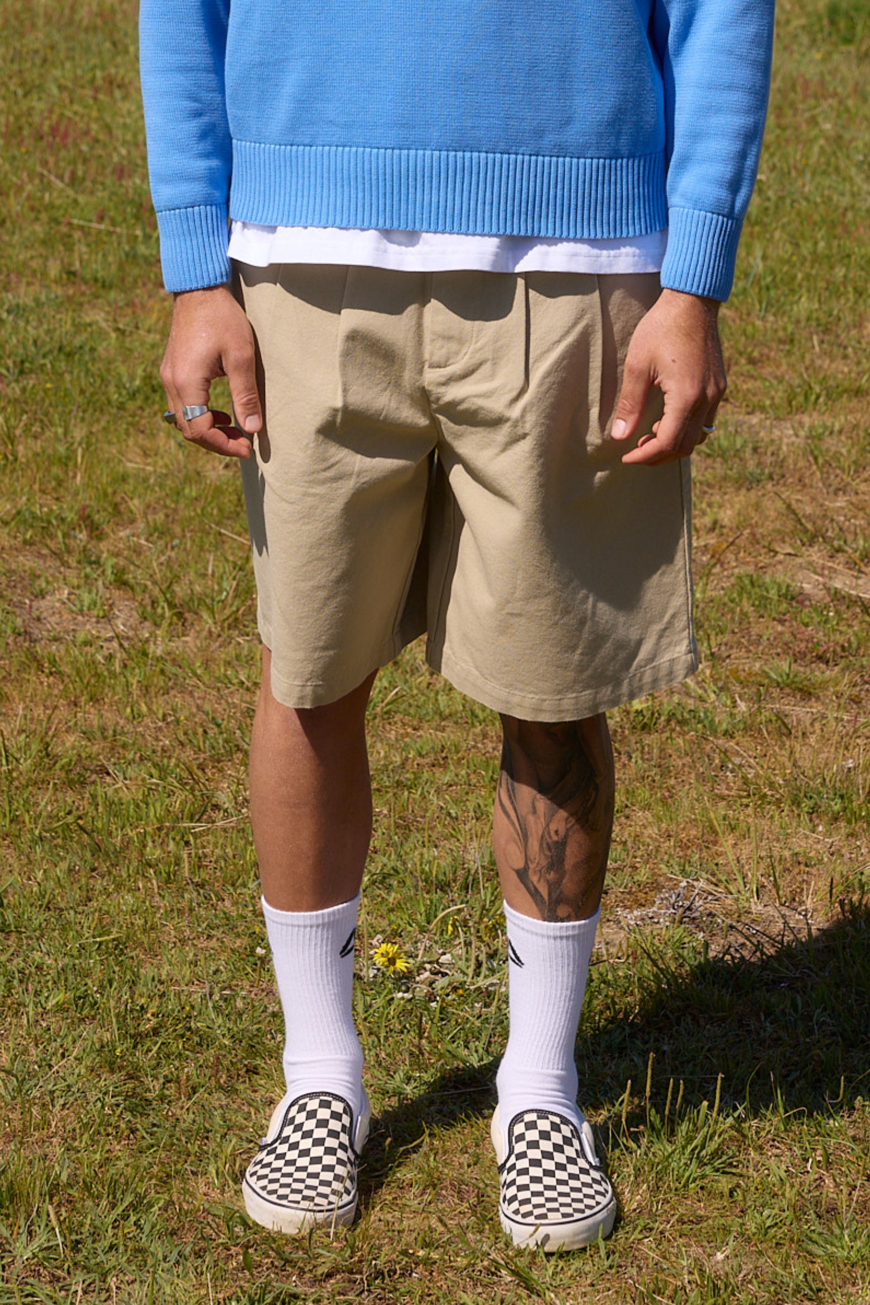 Beige chino shorts