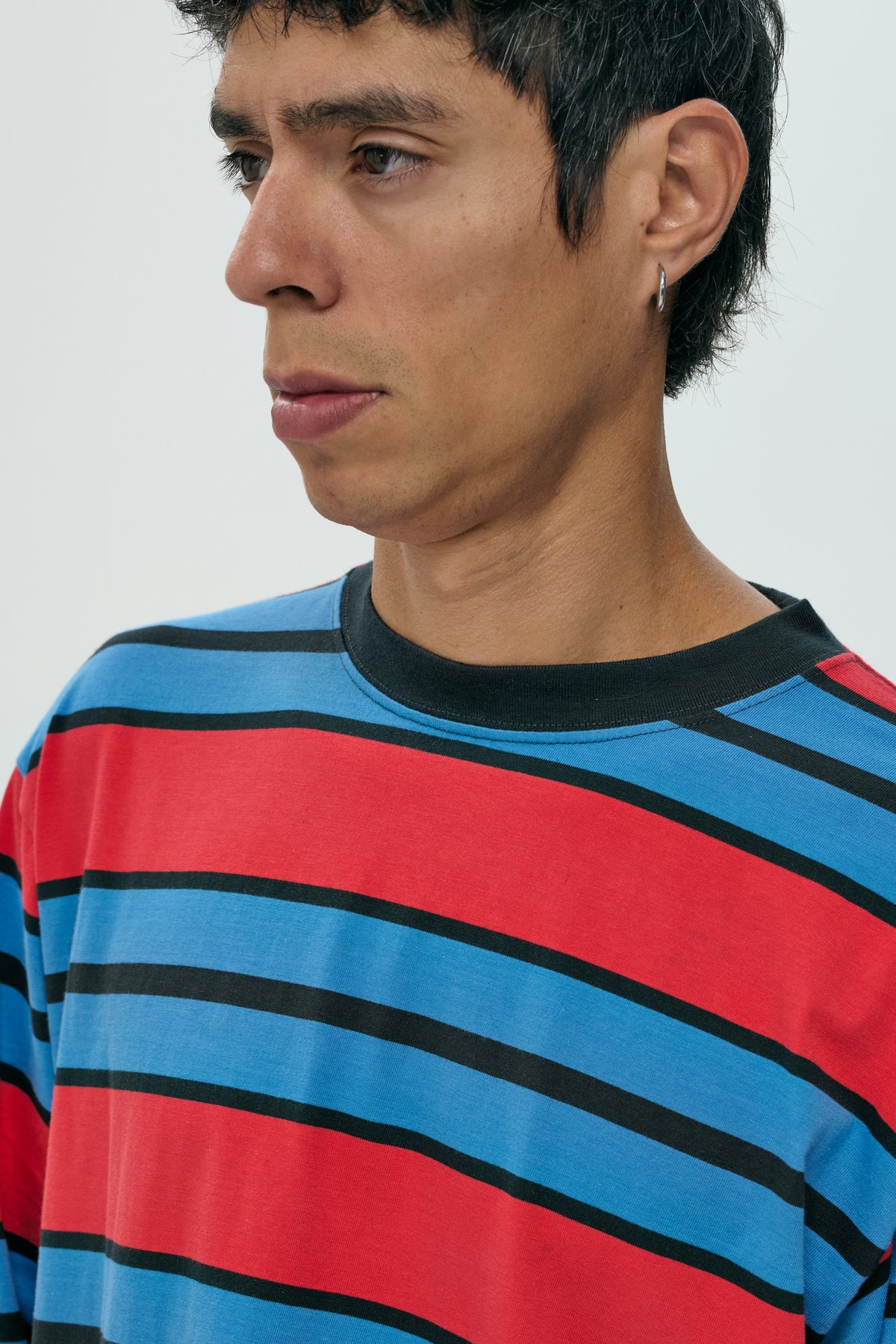 Camiseta larga Stripe red