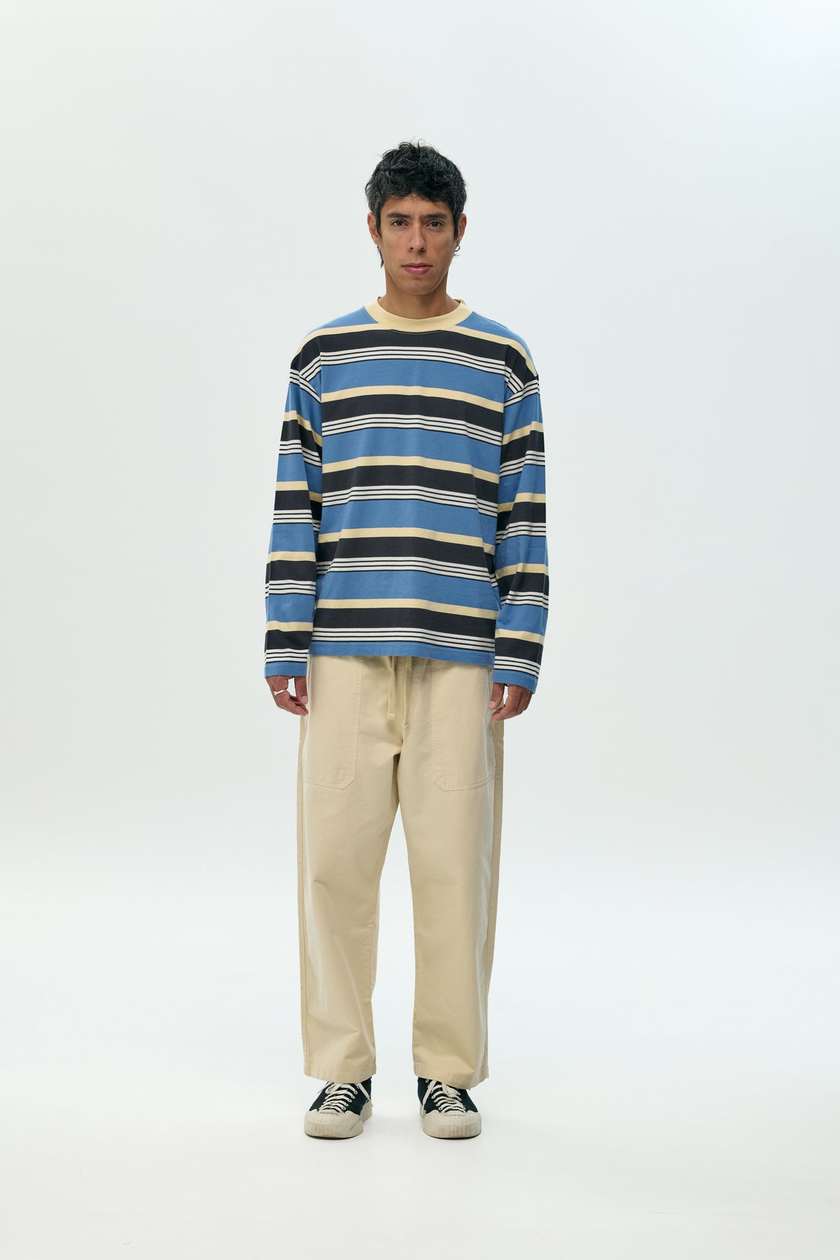 Camiseta larga Stripe blue