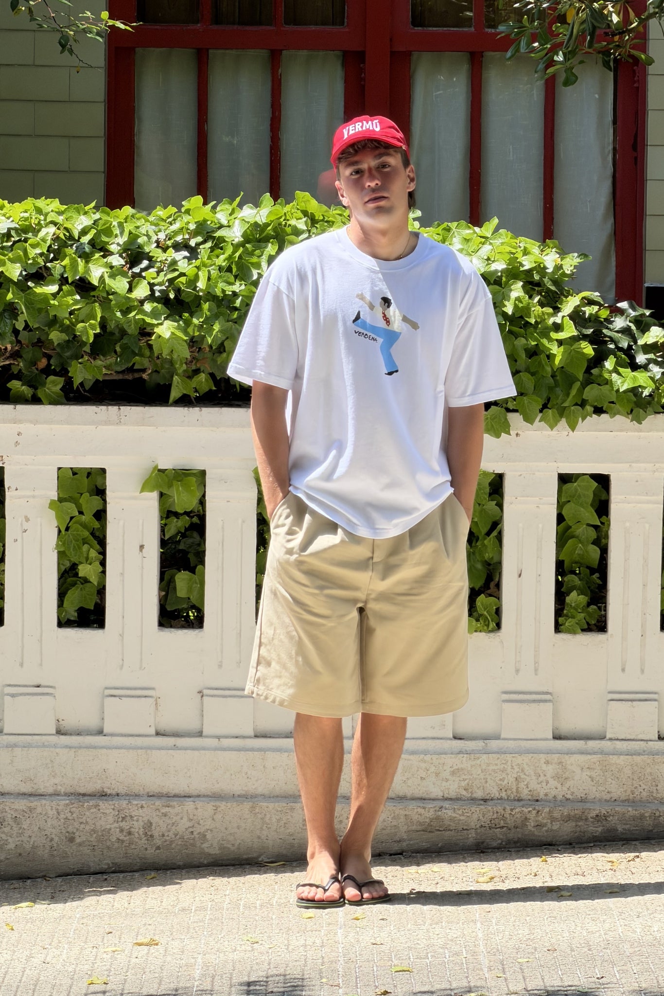 Beige chino shorts