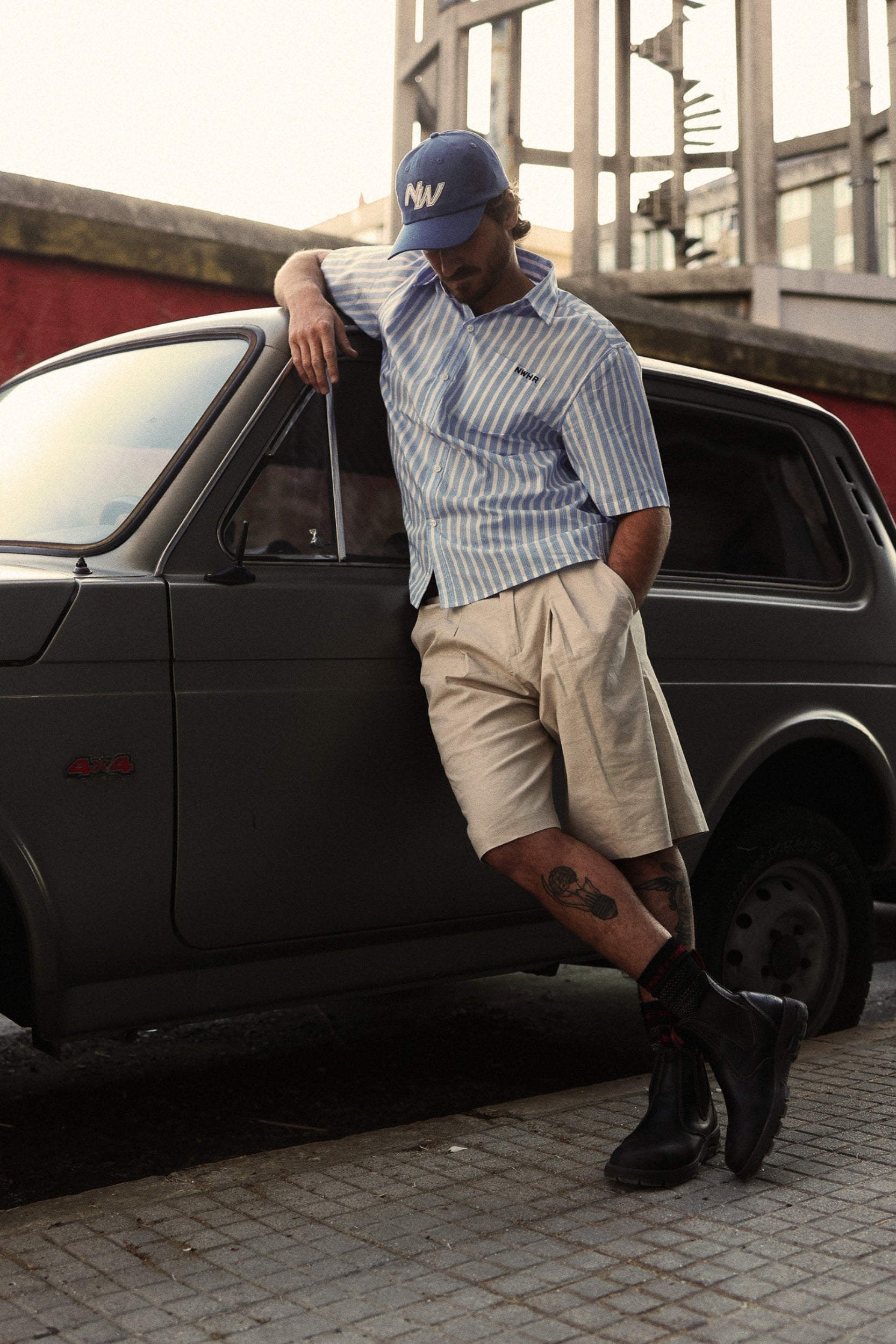 Blue patch cap