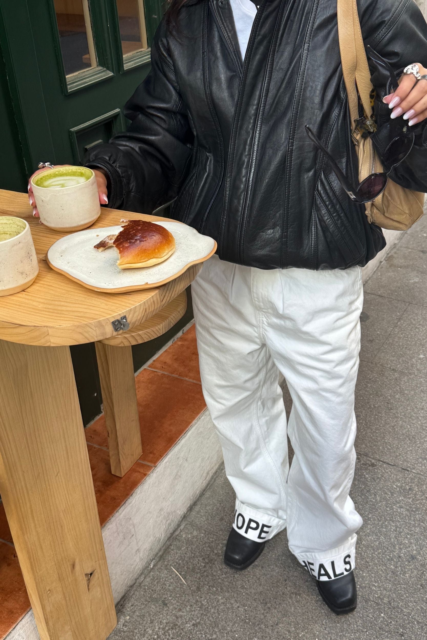 Hope Heals pleated trousers