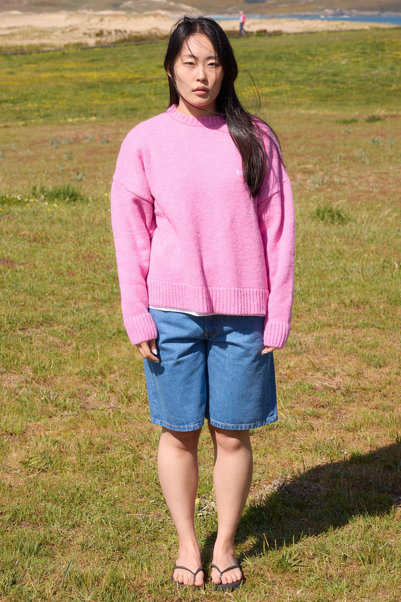 Brushed pink jersey