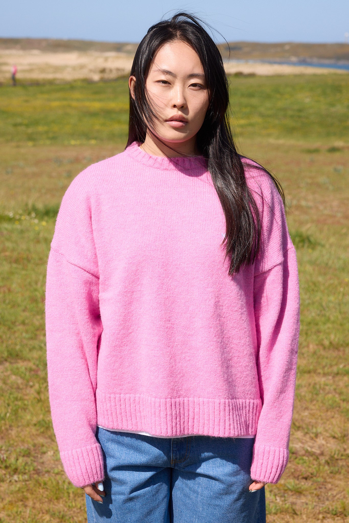 Brushed pink jersey