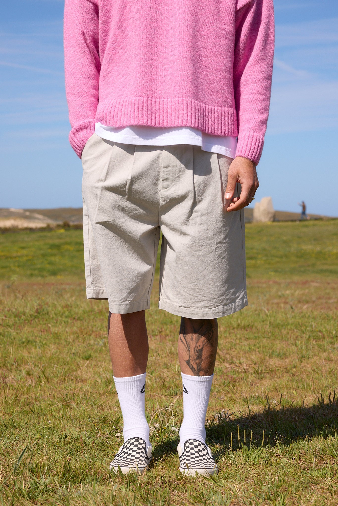 Grey chino shorts