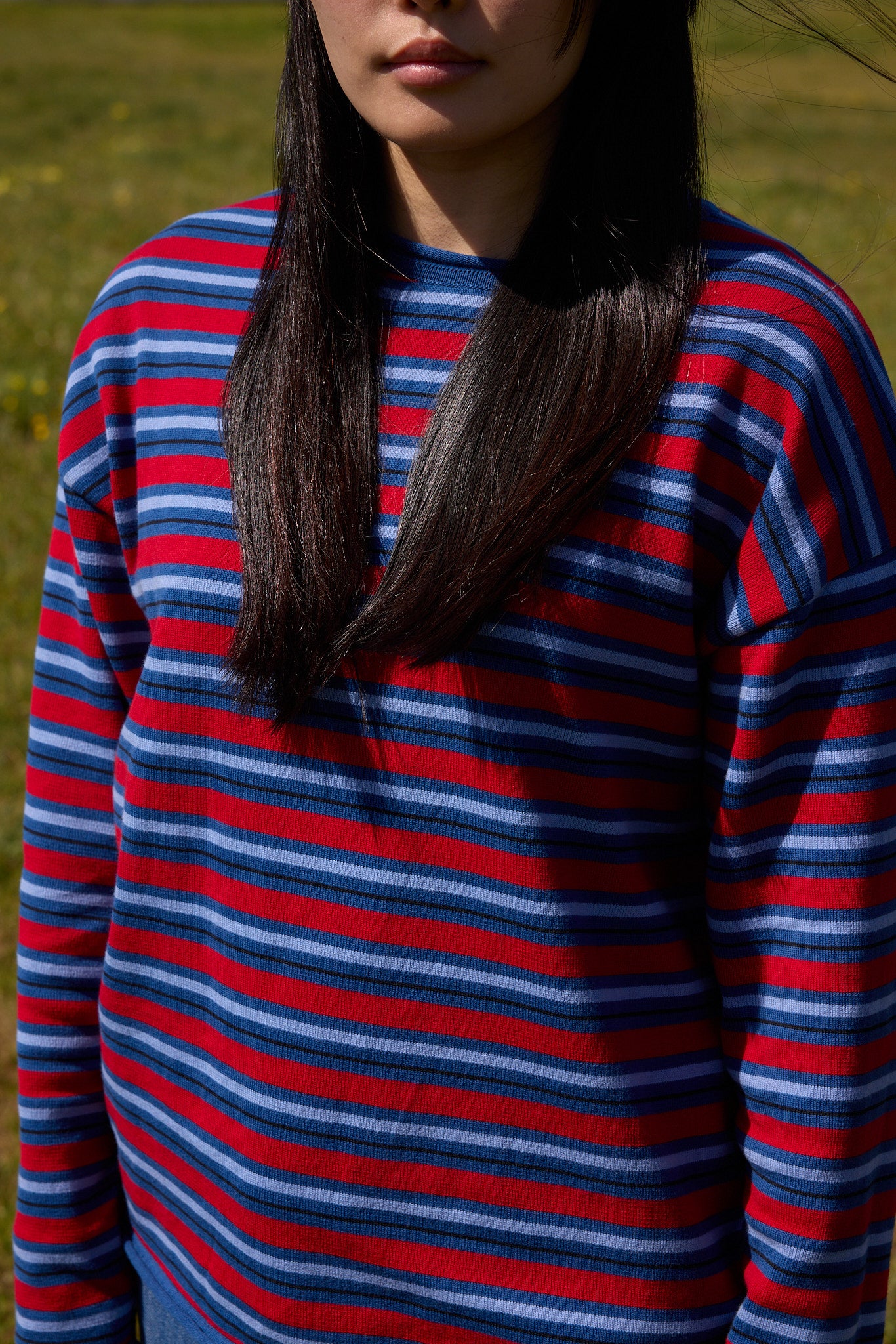 Camiseta de punto a rayas