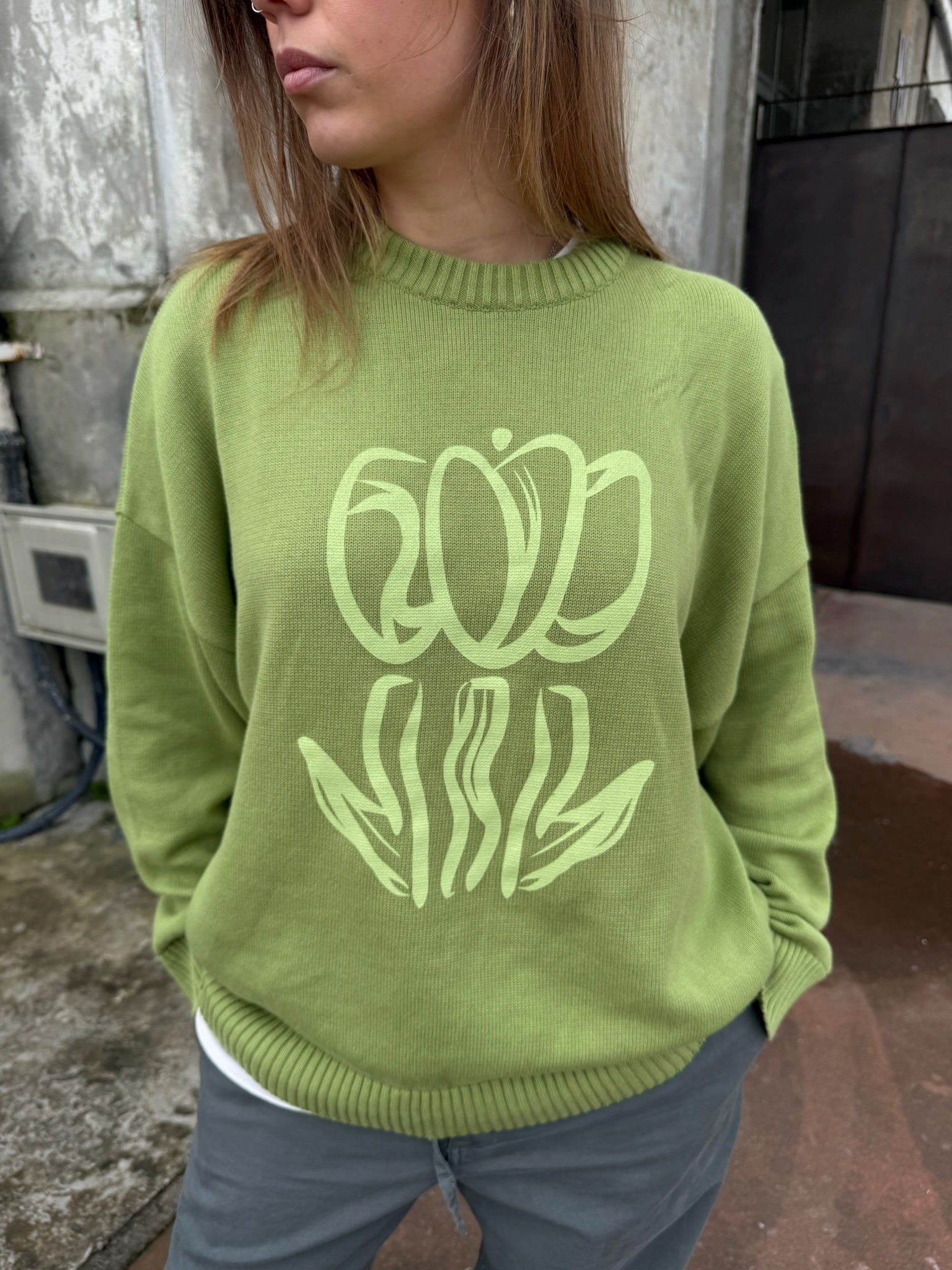Printed Tulip Sweater