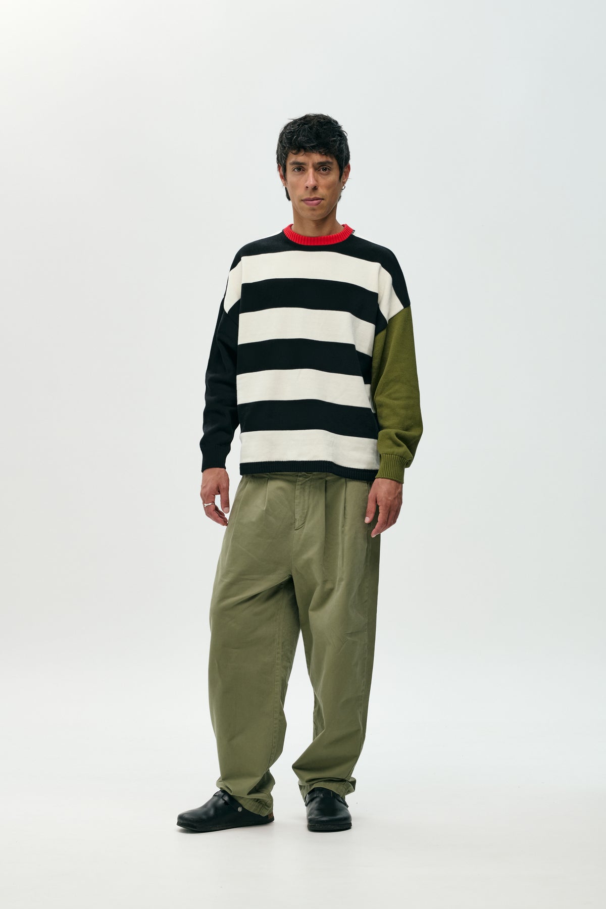 Pantalón chino verde lavado