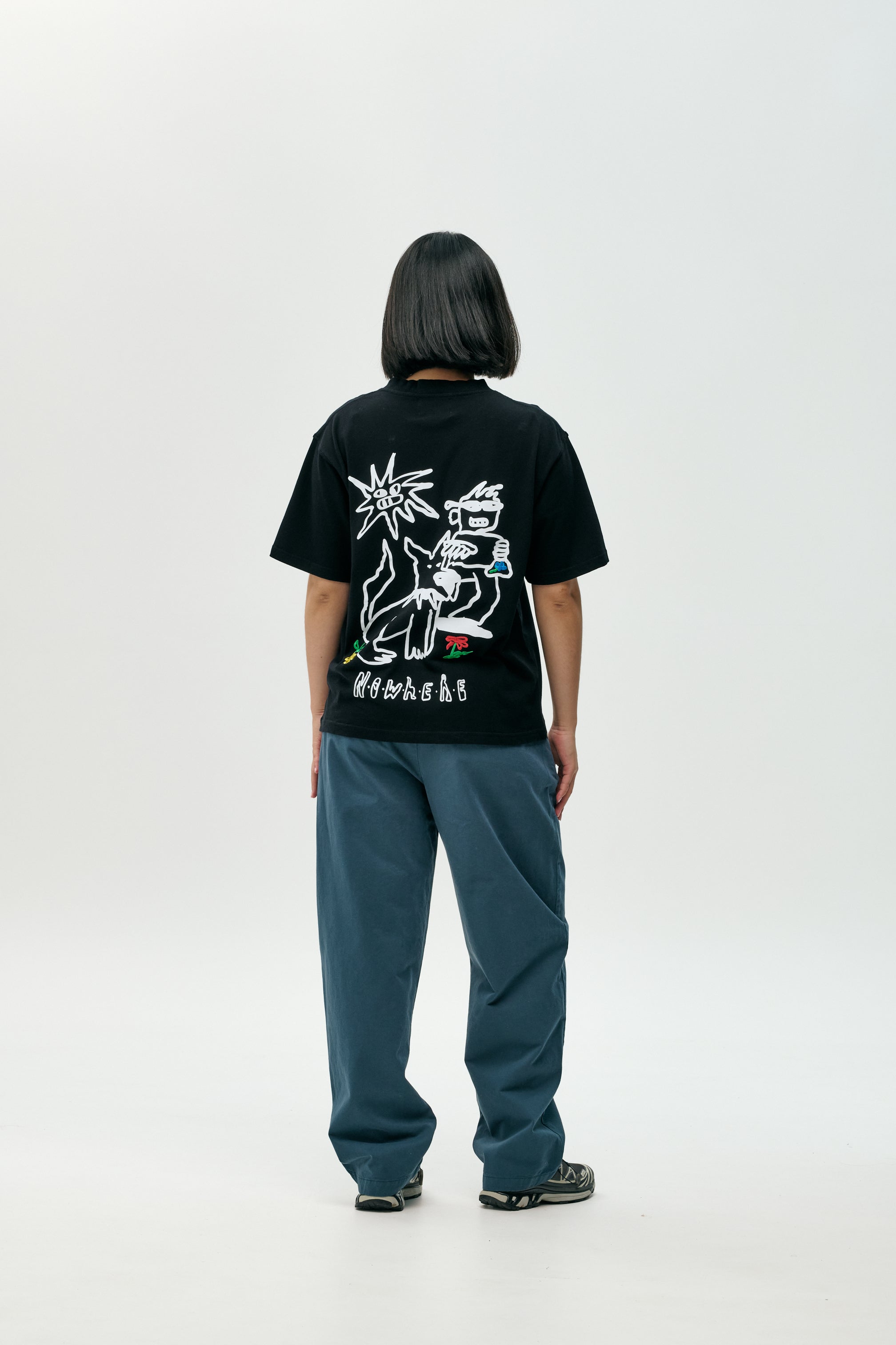 Pantalón chino navy lavado