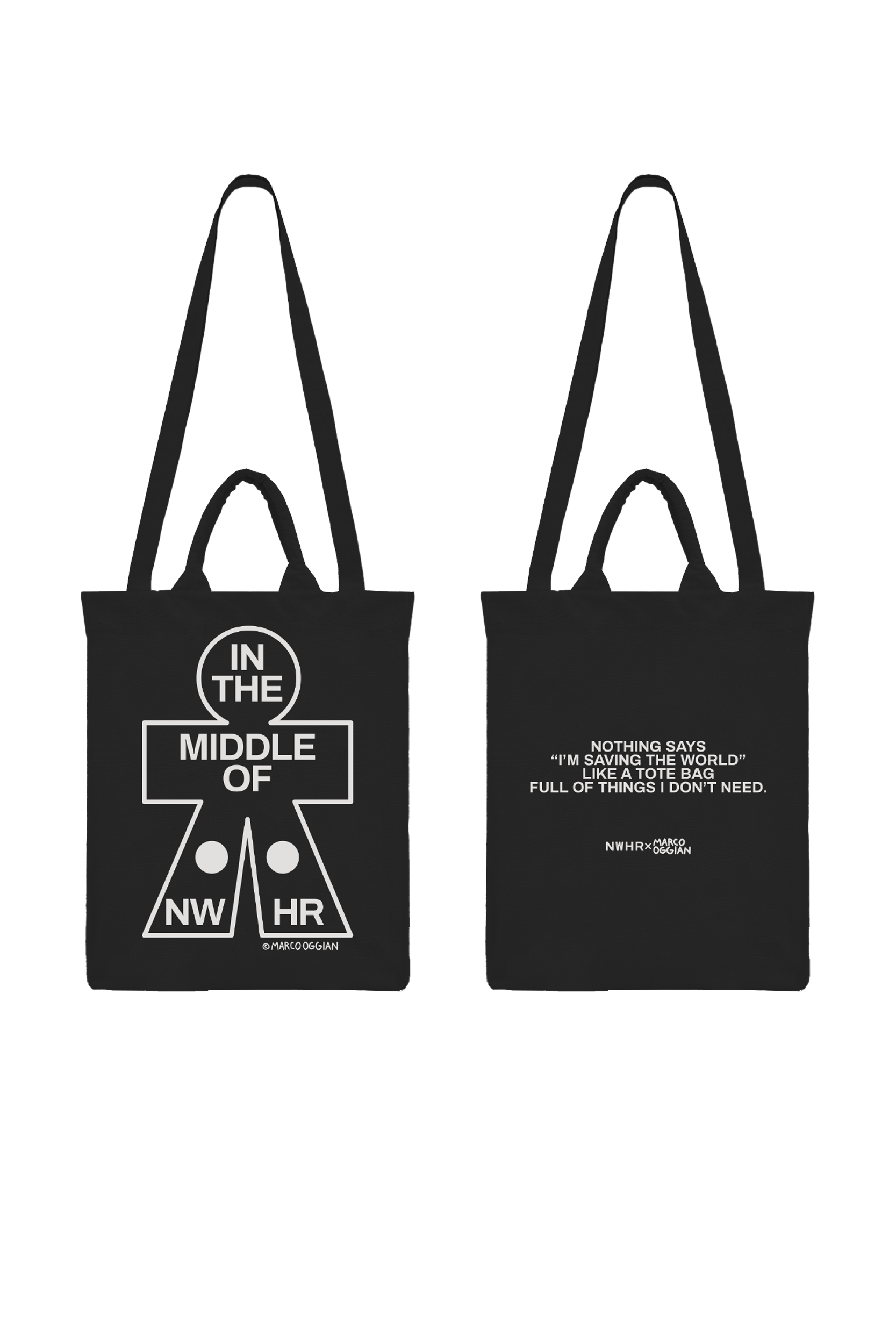 Tote bag In the middle black