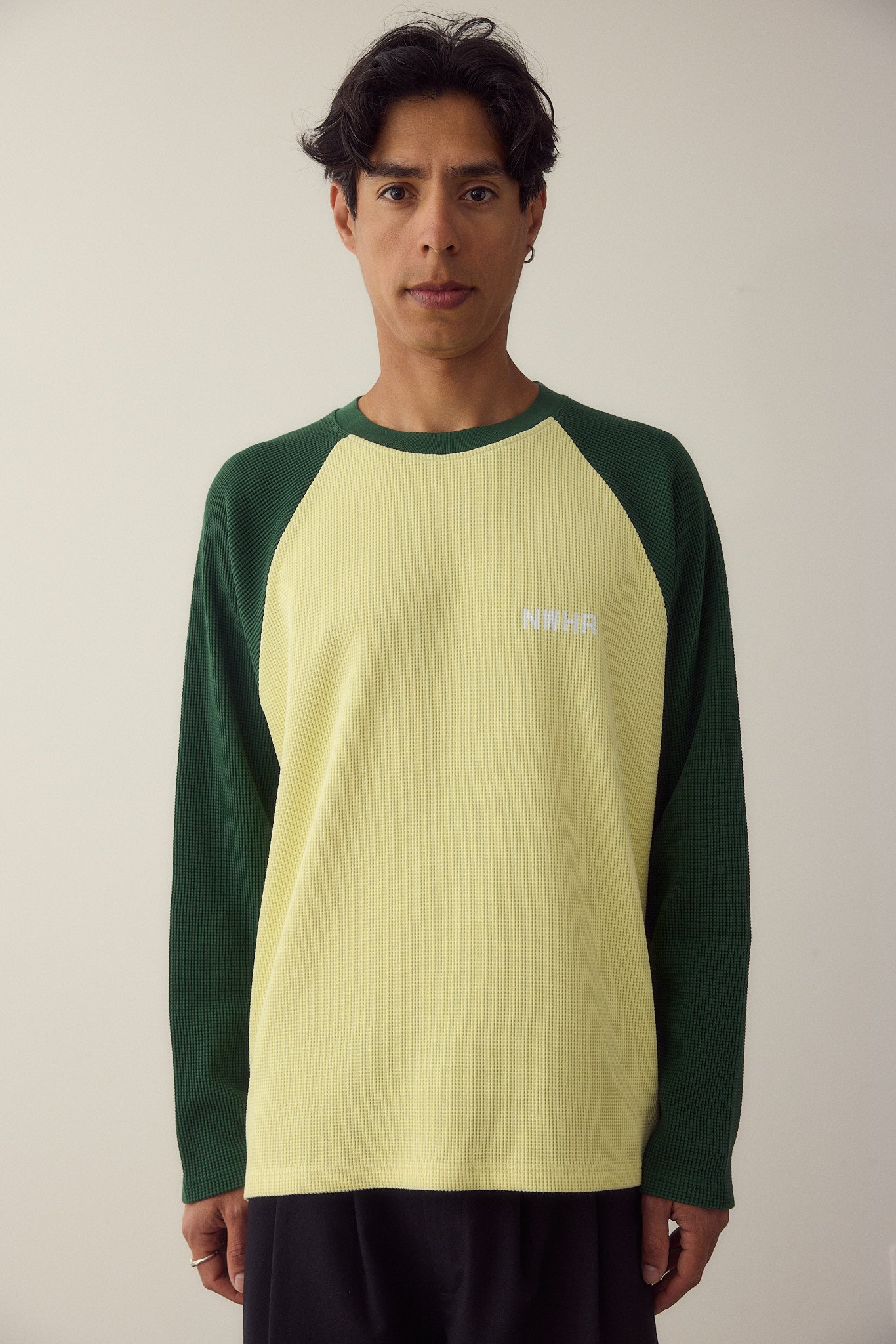 Crewneck Green waffle