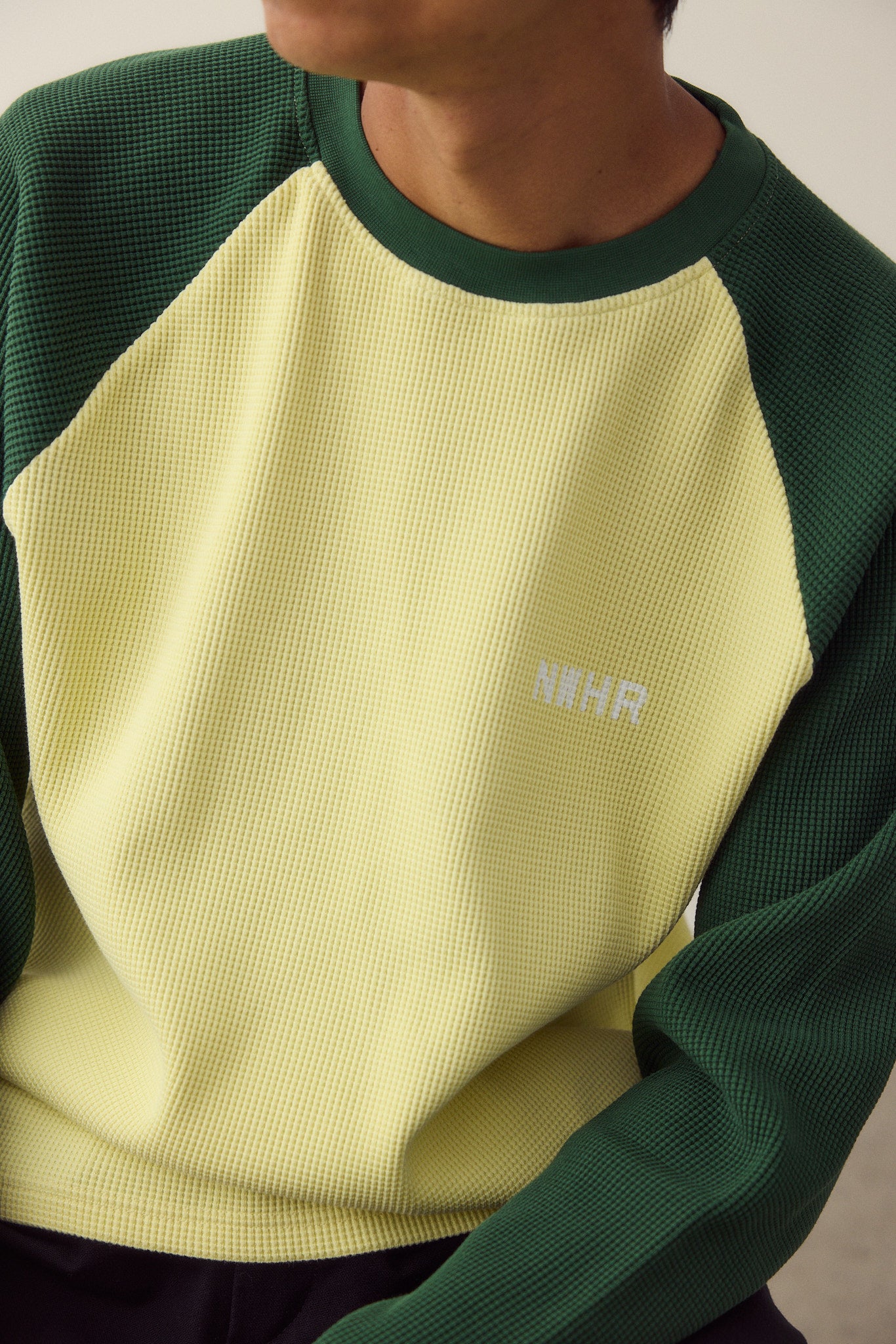Crewneck Green waffle