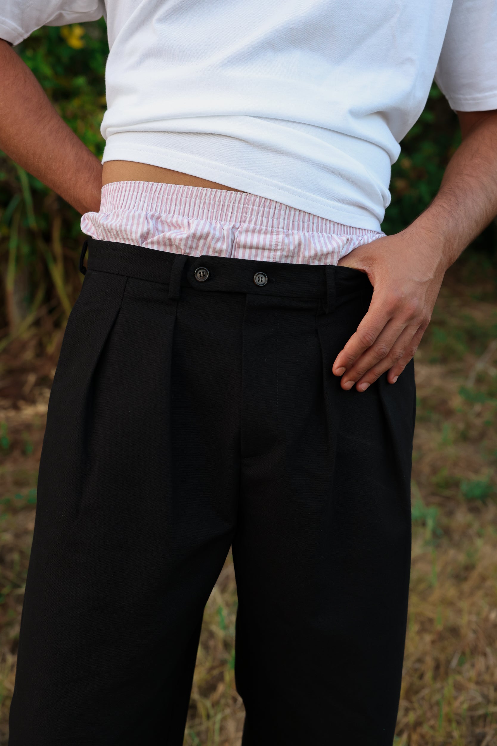 Black chino pants