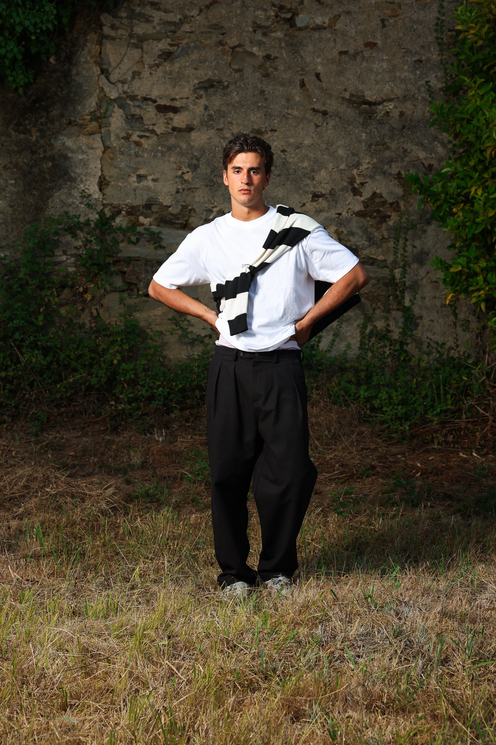 Black chino pants
