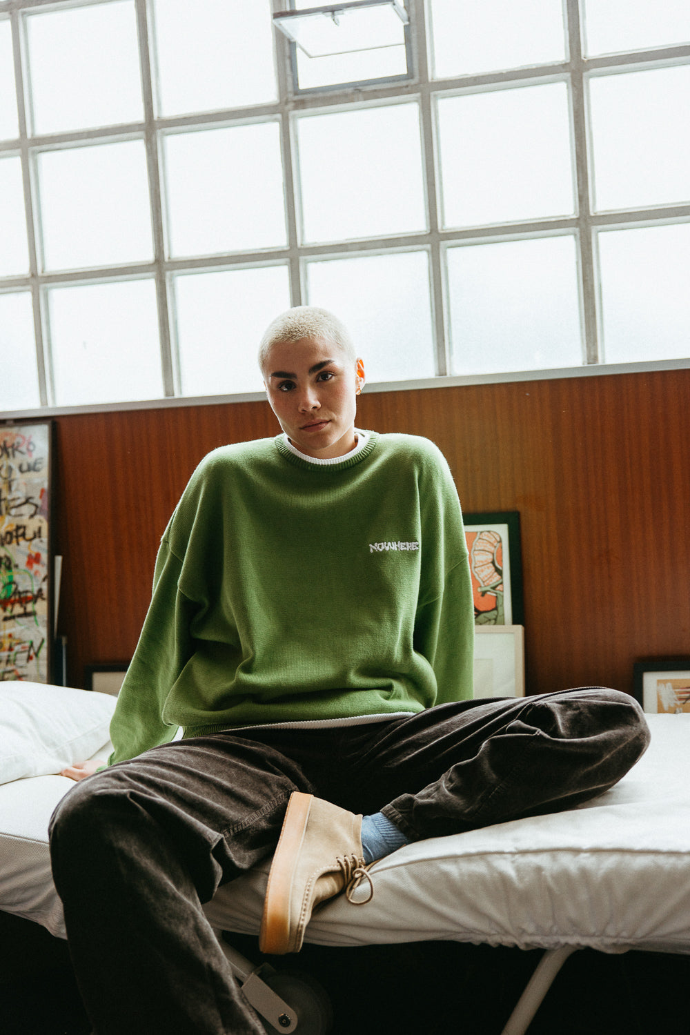 Double Green Sweater