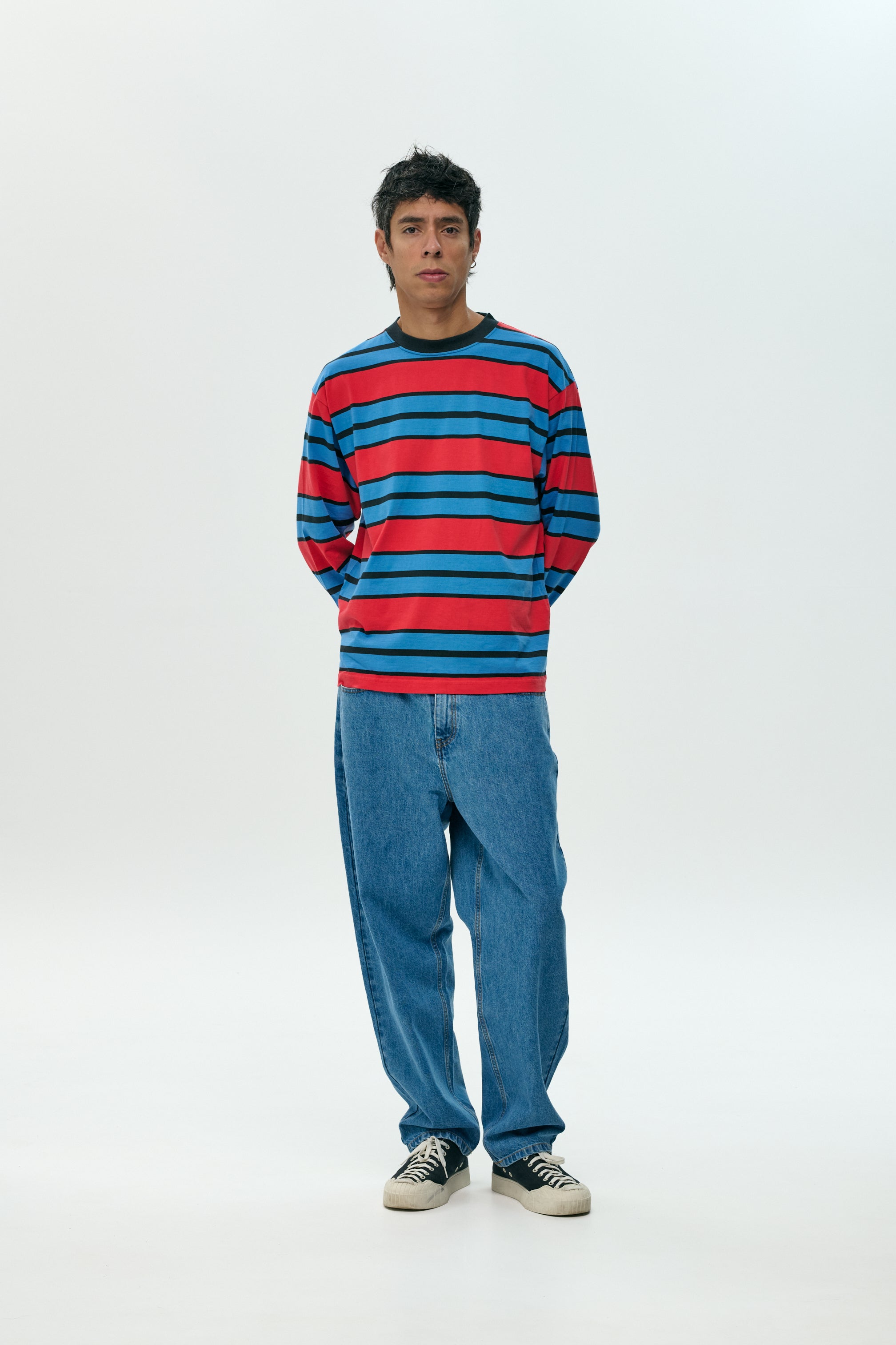 Camiseta larga Stripe red