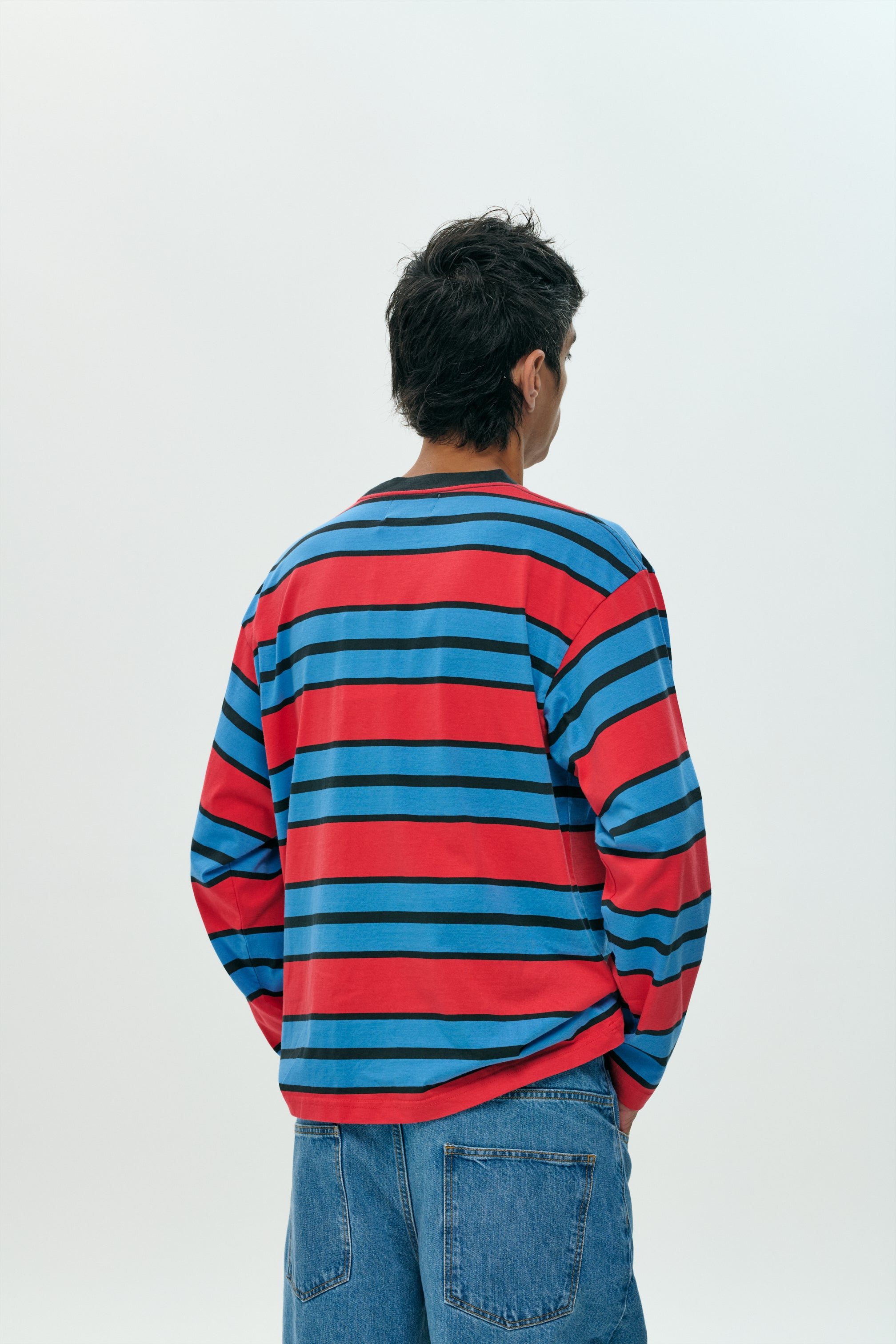 Camiseta larga Stripe red