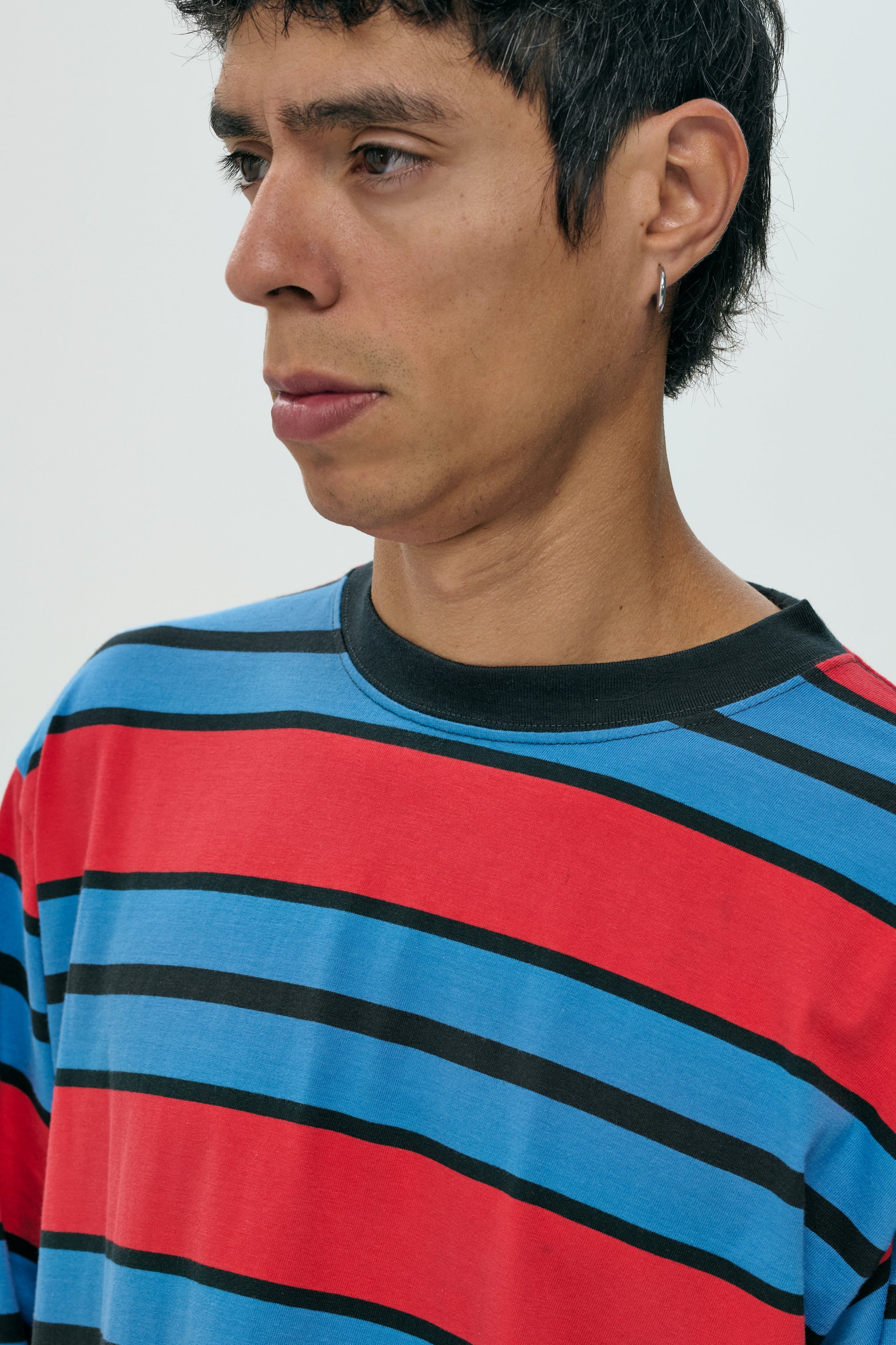 Camiseta larga Stripe red