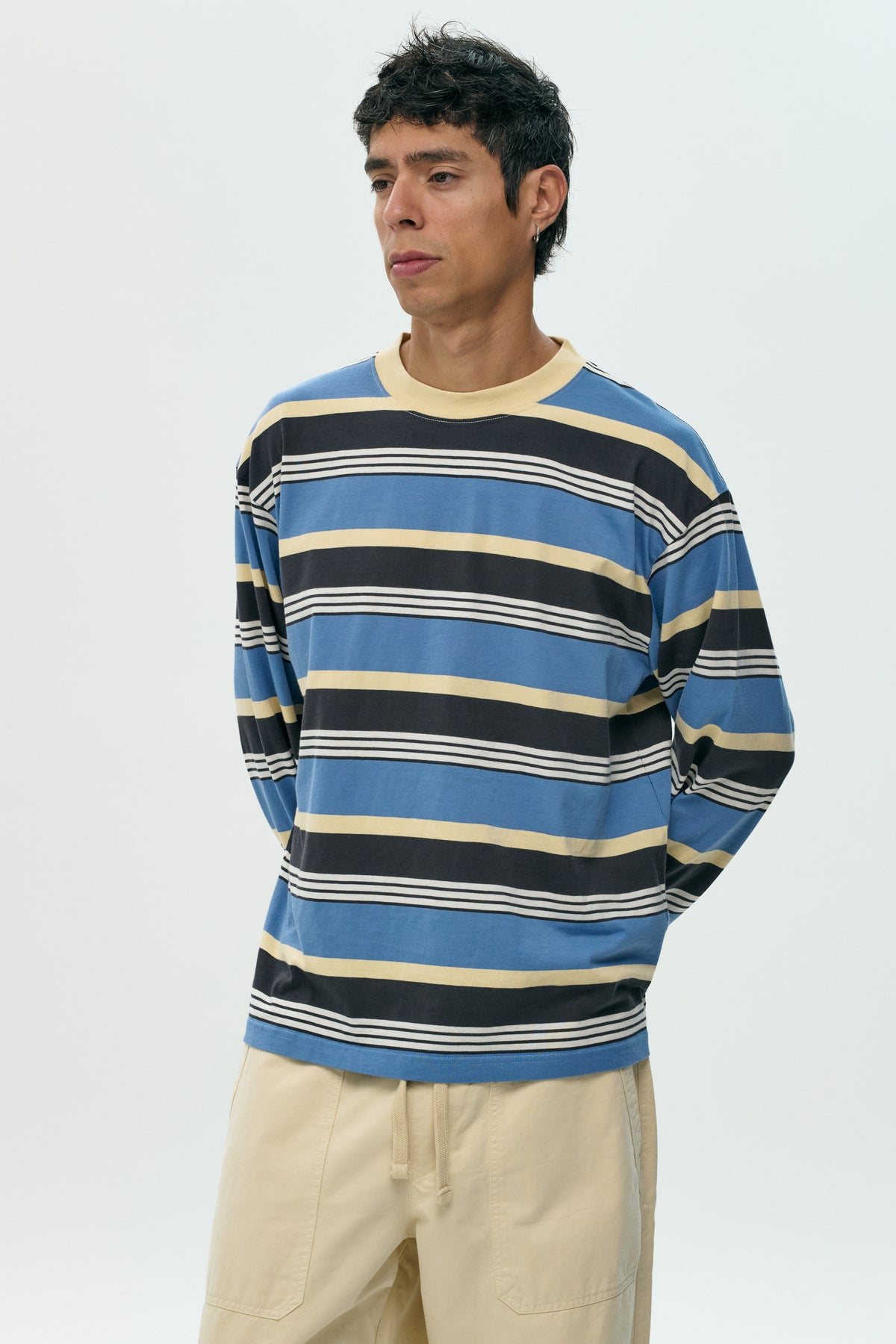Camiseta larga Stripe blue