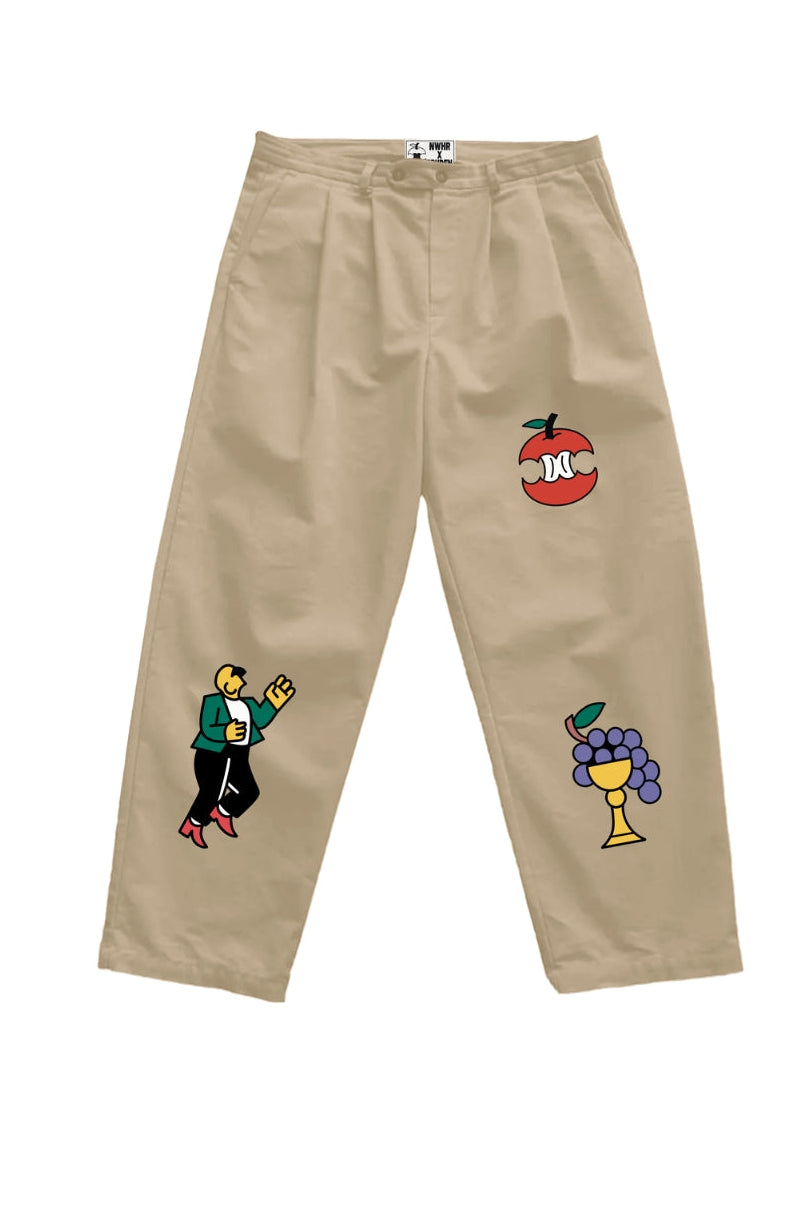 Pantalón sobremesa beige