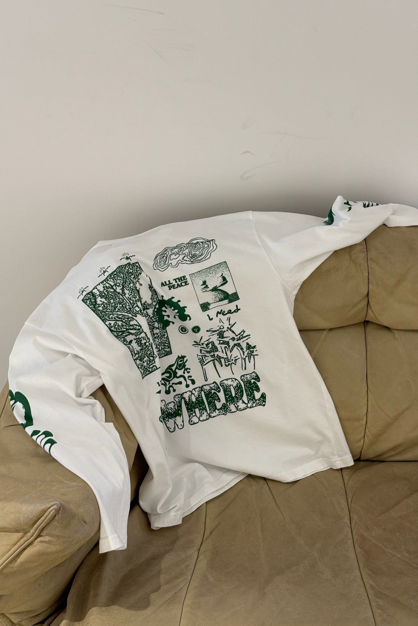 Camiseta larga All the peace i need