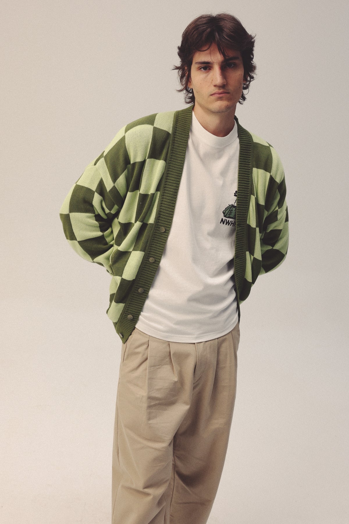 Cárdigan Checkered Green