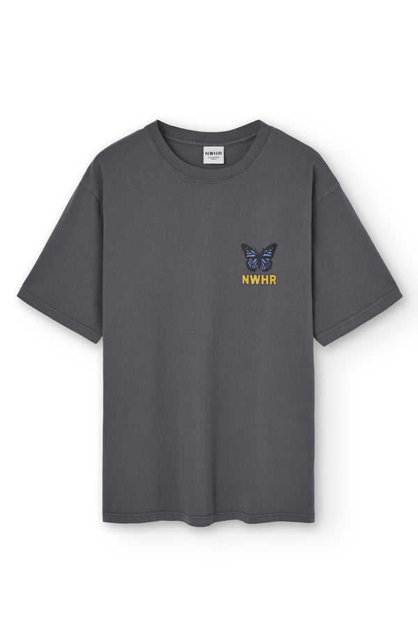 Butterfly wash grey t-shirt