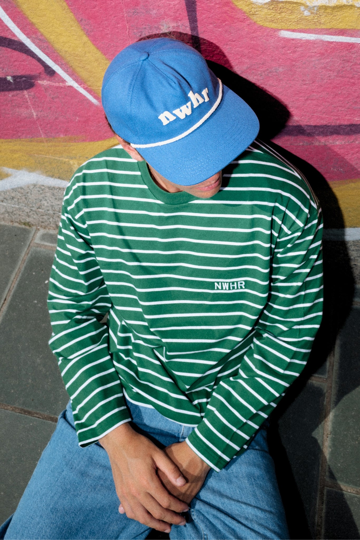 Camiseta larga rayas verde
