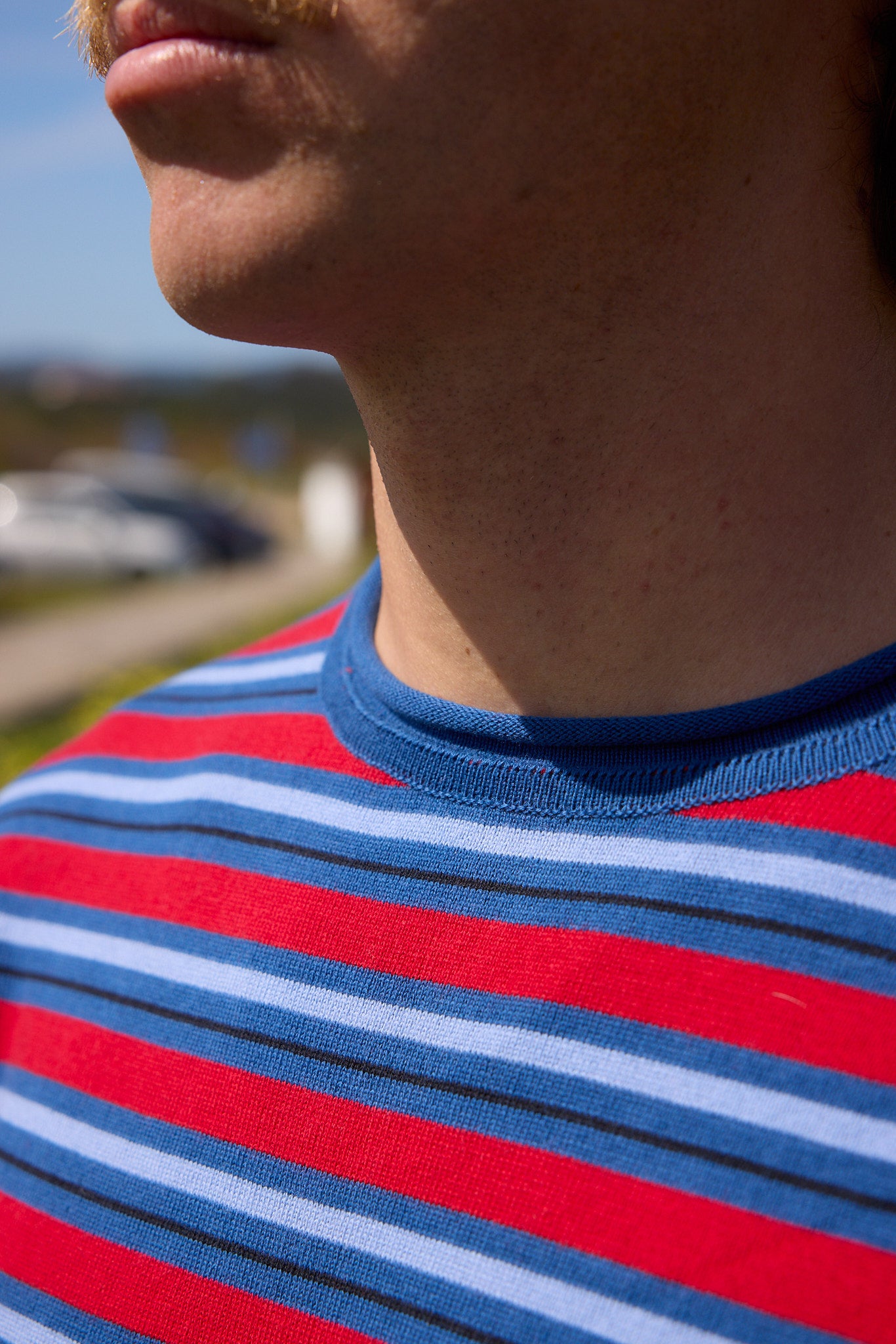 Camiseta de punto a rayas