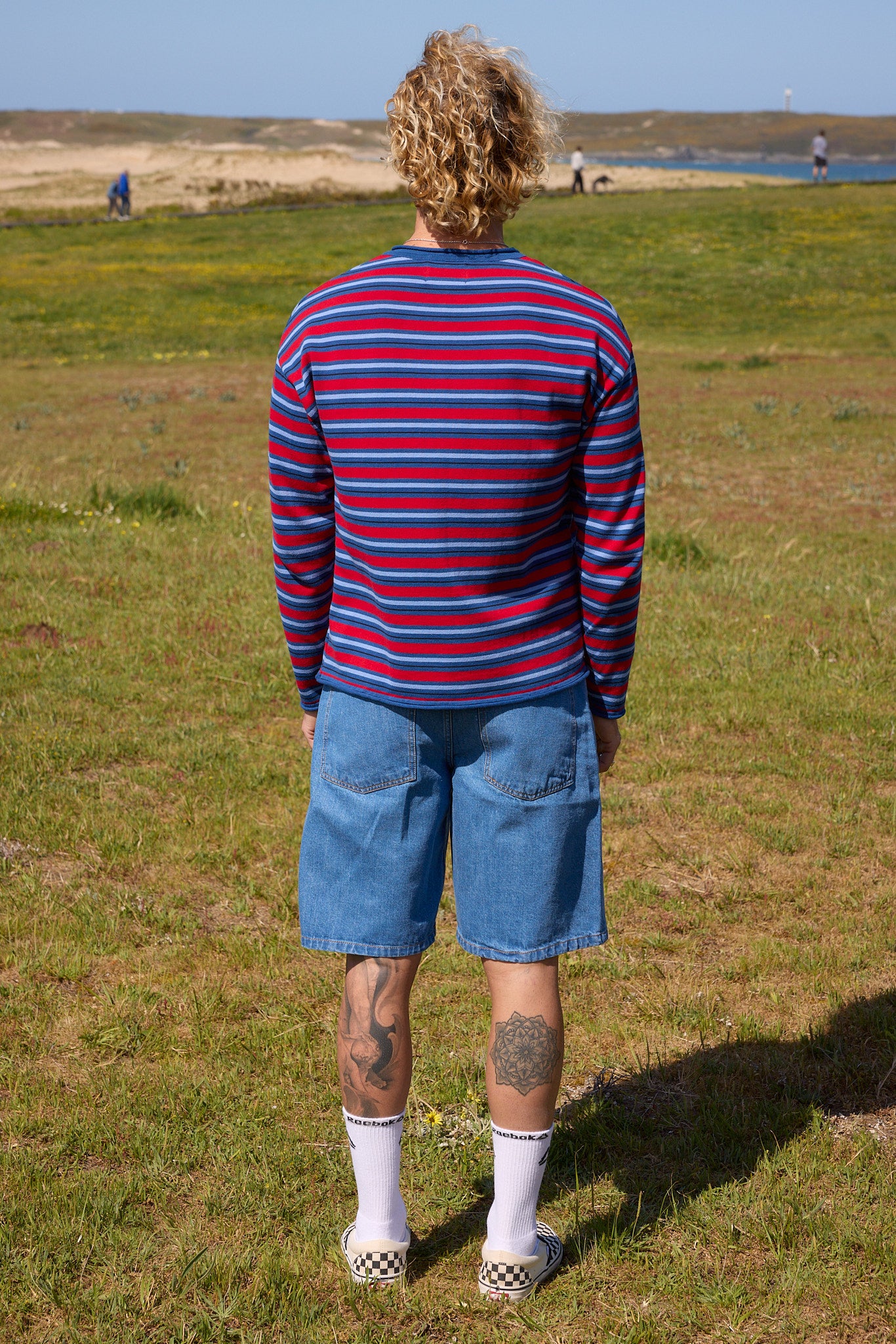 Striped knit t-shirt