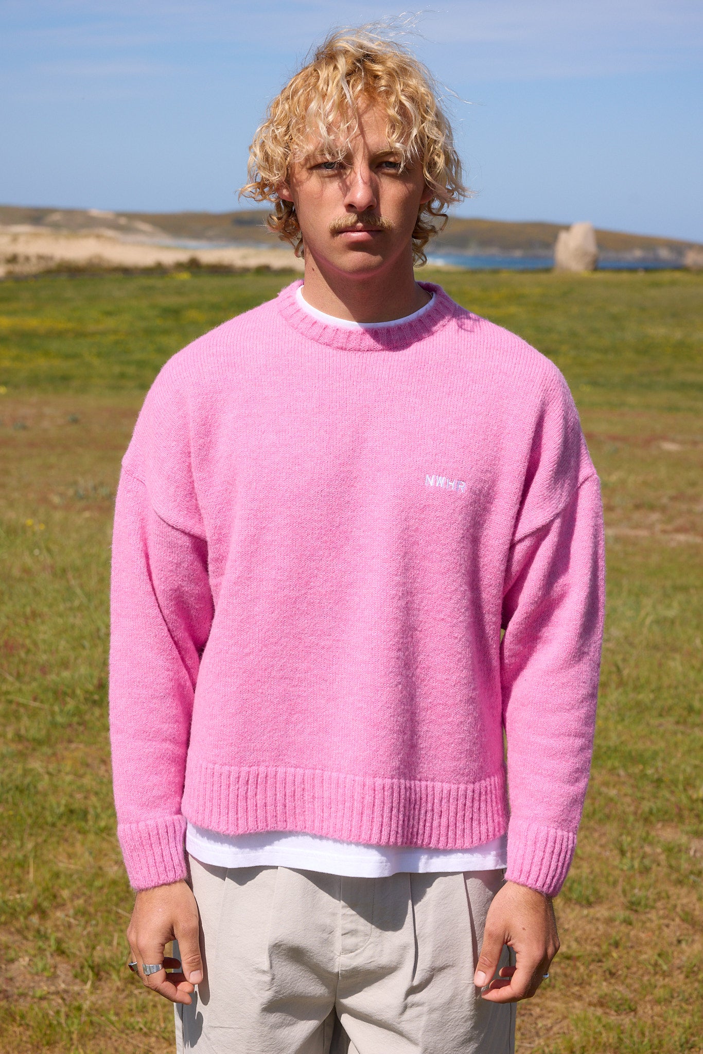 Brushed pink jersey