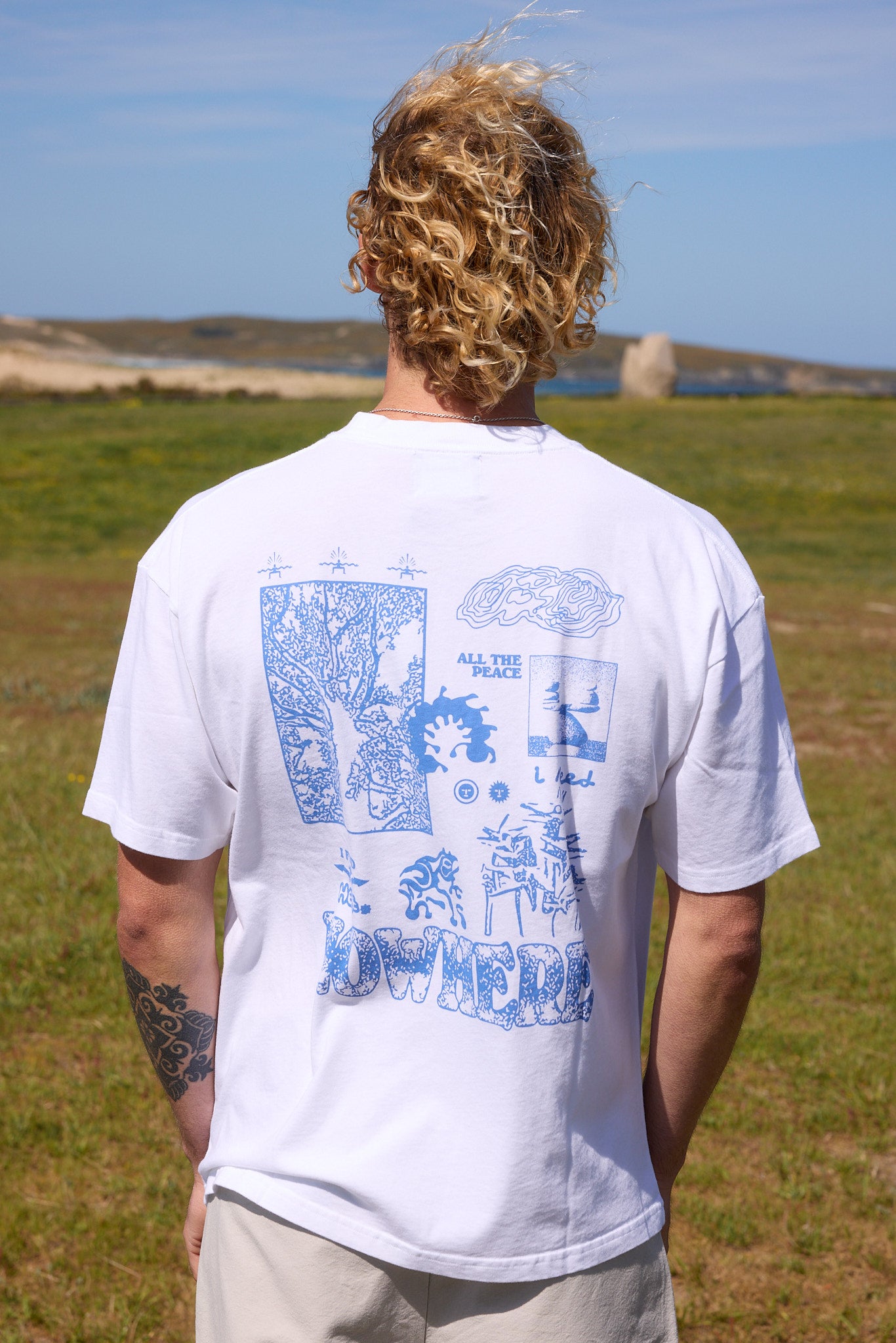 Camiseta All the peace i need blue