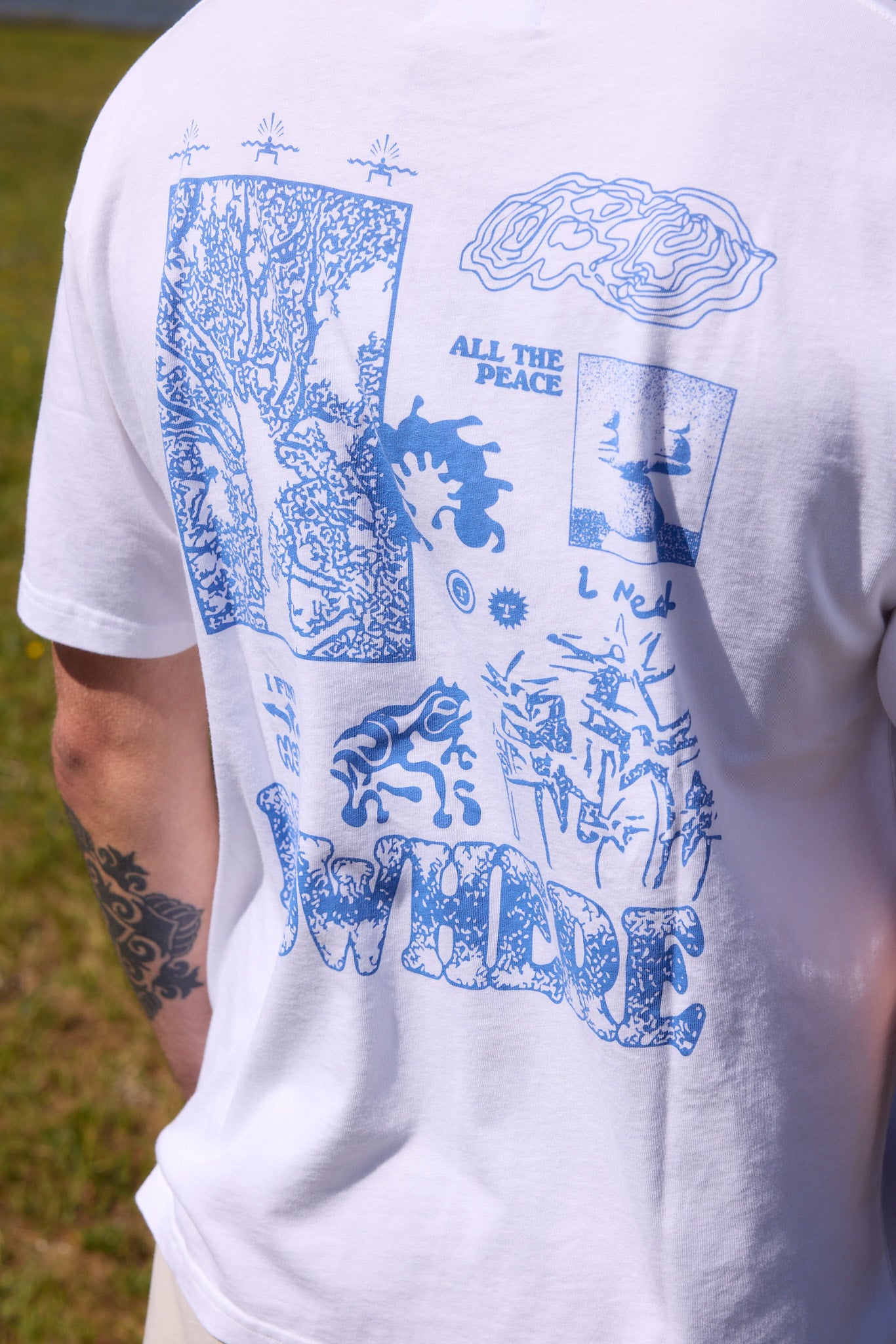 Camiseta All the peace i need blue