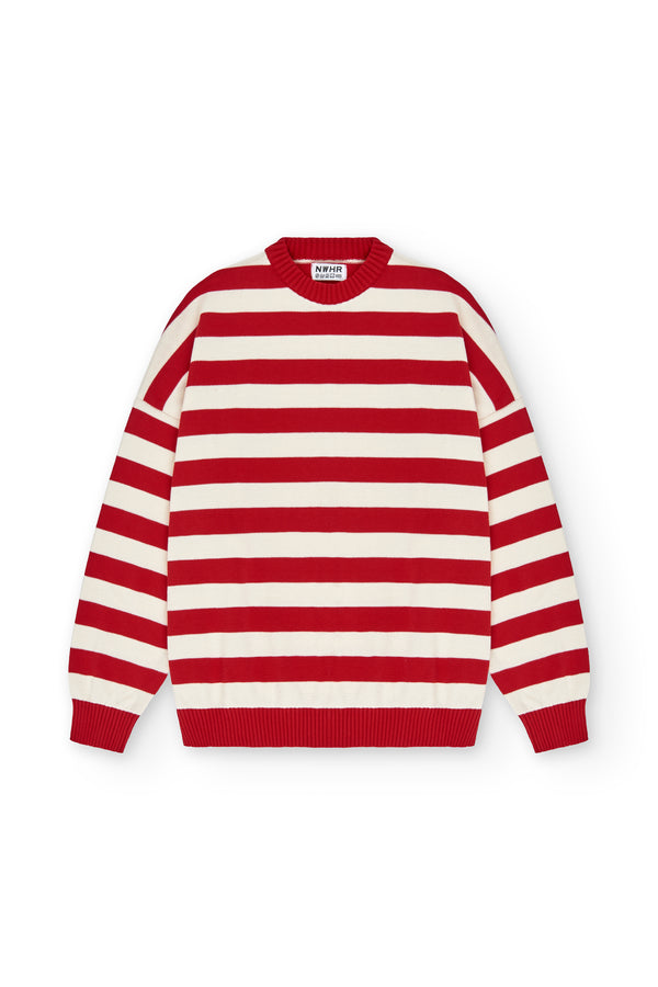 Red stripes sweater