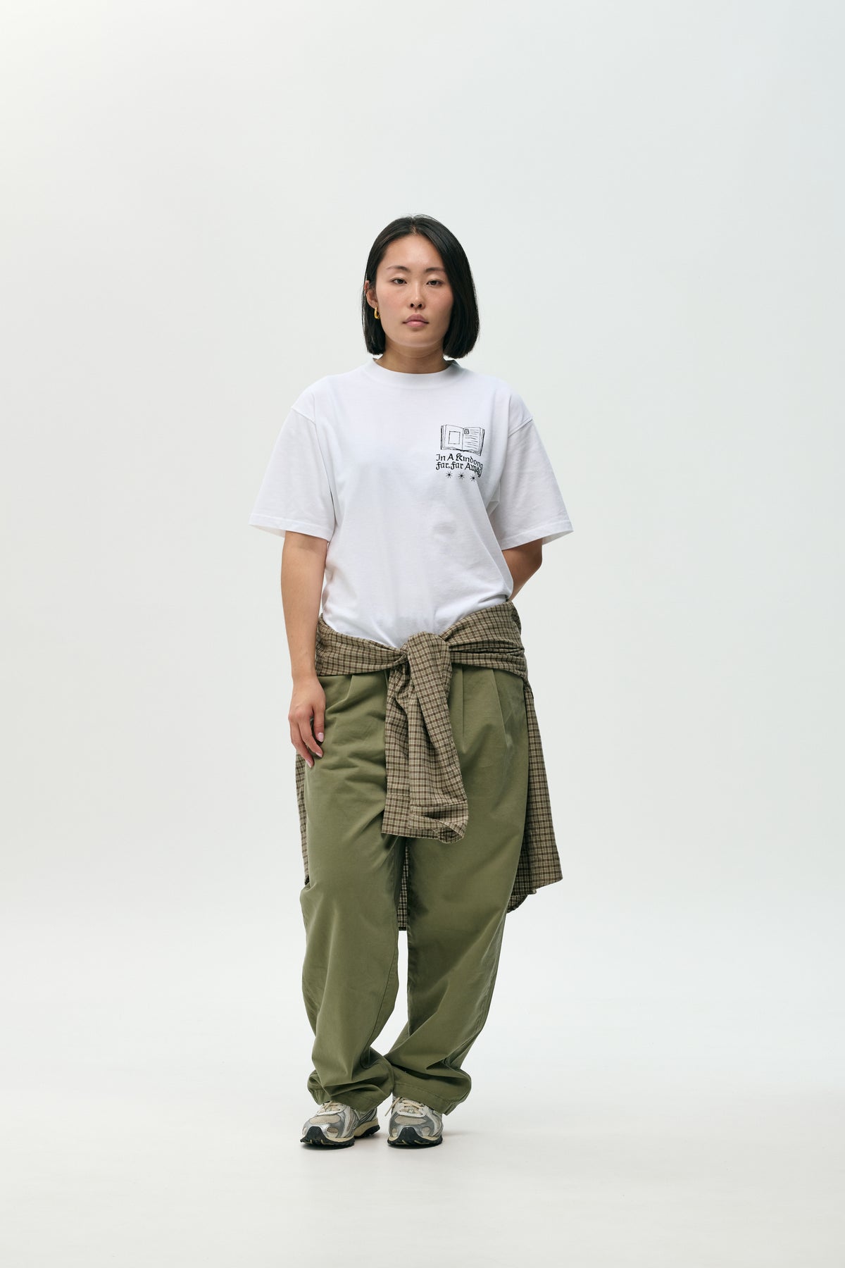 Pantalón chino verde lavado