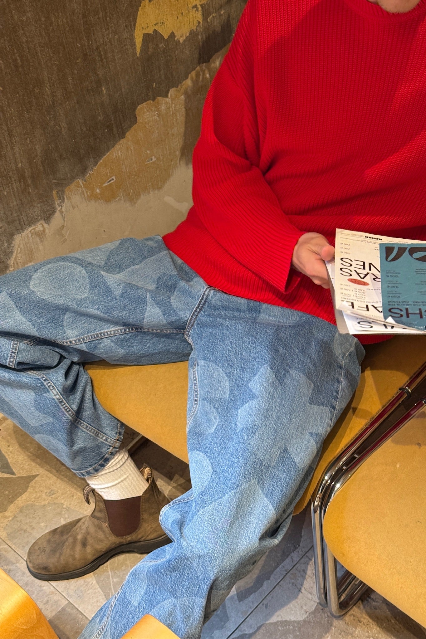 Laser Denim Pants
