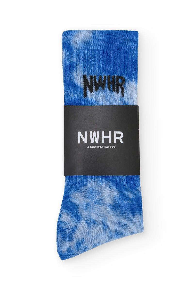 Tie Dye Intense blue sock