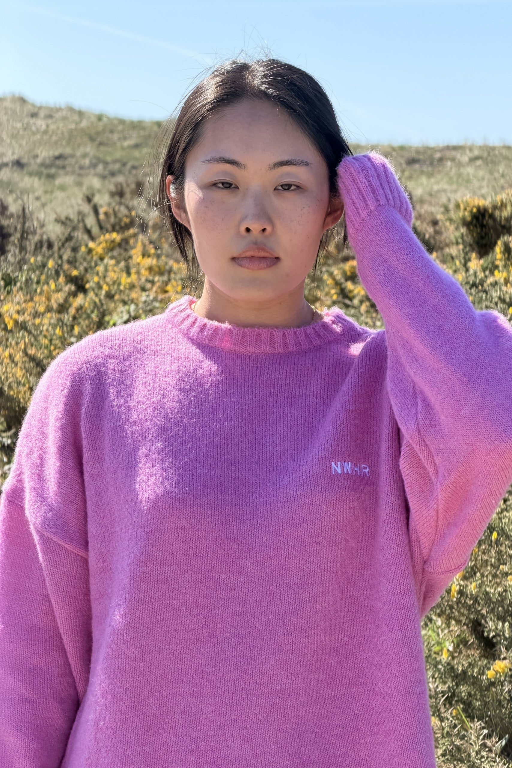 Brushed pink jersey
