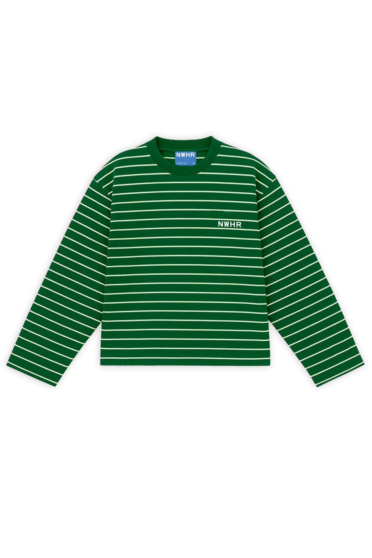 Camiseta larga rayas verde